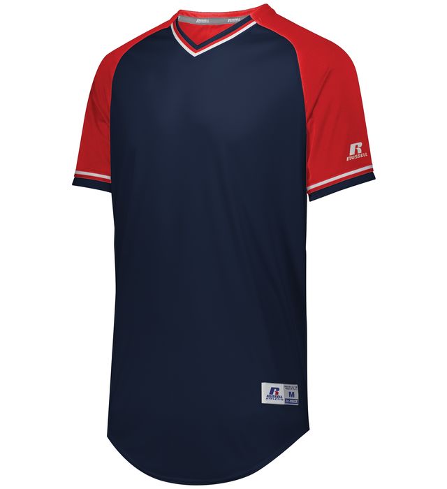 New Russell Dri Power Red Baseball Jersey Sleeved Uniform Mens XL X-L Dry Fit 