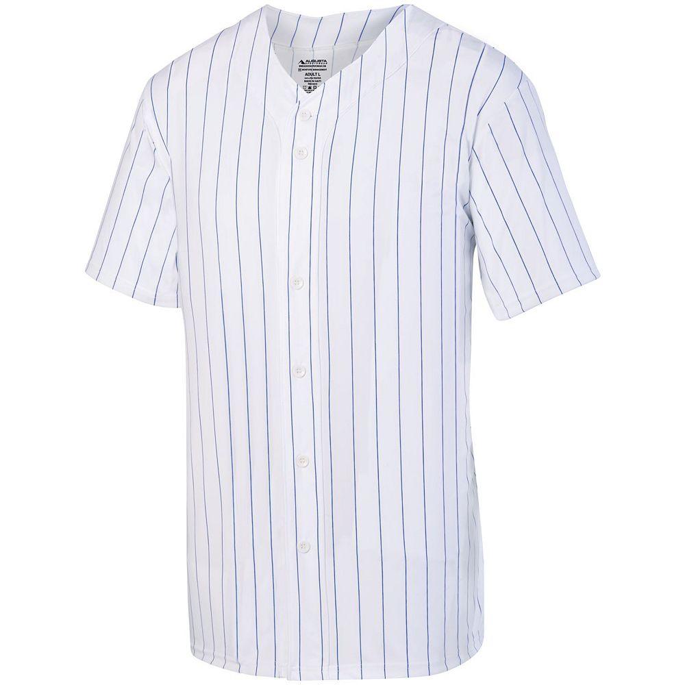 white pinstripe baseball jersey